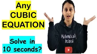 CUBIC EQUATION FACTORIZATION SHORTCUT/ SOLVING CUBIC EQUATIONS IN 10 SECONDS/ Math Tricks.