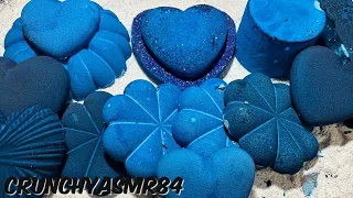 Blue Variety Crush | Hearts, Petals & Drum | Oddly Satisfying | ASMR | Sleep Aid