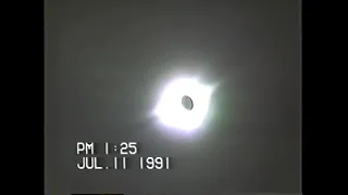Eclipse total de Sol de 1991 visto desde Yuriria, Guanajuato.