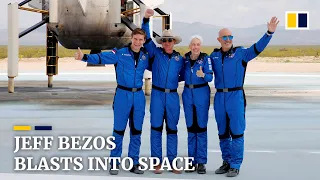 ‘Best day ever’: Amazon founder Jeff Bezos launches to space