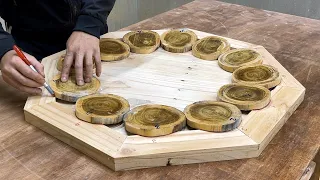 How To Effectively Recycle A Burned Tree Stump // Make An Extremely Unique Table From Natural Wood