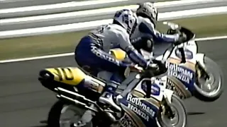 1990 日本グランプリ GP500 決勝  [1/2]  "W.レイニー 得意の逃げ切り体制  M.ドゥーハンがE.ローソンを巻き込む転倒 ”