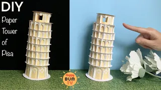 DIY LEANING TOWER OF PISA I EASY DIY SCHOOL PROJECT PAPER CRAFT