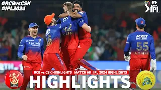 Chennai Super Kings Vs Royal Challengers Bangalore IPL Match 68 Highlights 2024 | CSK VS RCB IPL