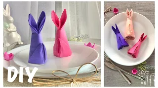 ПАСХАЛЬНЫЕ ЗАЙЧИКИ ИЗ САЛФЕТОК.СЕРВИРОВКА СТОЛА. EASTER HARES  FROM WIPES 🌸. SERVING THE TABLE