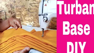 Crossed pleated turban base tutorials