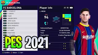 BARCELONA Players Faces & Ratings | PES 2021