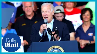 Joe Biden calls heckler 'idiot' and gives Trump Republicans new name