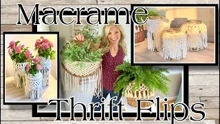 Trash to Treasure / Thrift Flips / Cottagecore Decor / Macrame Tutorial / DIY Macrame / Cottage Core