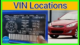 VIN Locations - Hyundai Accent (2012-2017)