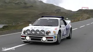 Ford RS200 Group B Rally car in Action at Bernina Granturismo