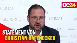 Christian Hafenecker präsentiert Bericht zum Ibiza-U-Ausschuss