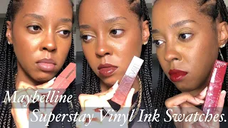 Maybelline Superstay Vinyl Ink Swatches