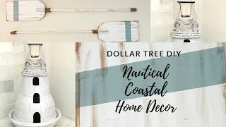 DOLLAR TREE DIY COASTAL NAUTICAL HOME DECOR