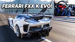 FORZA HORIZON 5 - NEW Ferrari FXX K EVO (Steering Wheel Gameplay) 4K