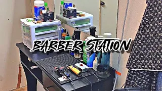 GARAGE BARBER SETUP!! *STATION TOUR* 💈17 YR OLD BARBER!| NAT3CUTS