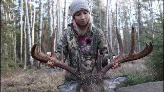 184" Alberta Bush Whitetail - Jayden's VERY FIRST DEER - INSANE