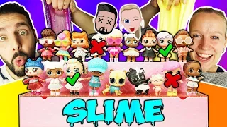 WÄHLE NICHT DIE FALSCHE L.O.L. SURPRISE FIGUR SLIME CHALLENGE! Schleim selber machen mit Kaan &Kathi