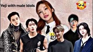 YEJI WITH MALE IDOLS.YEJI AND MALE IDOLS.