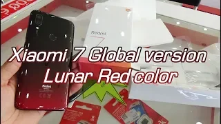 Unboxing Xiaomi Redmi 7 Lunar Red color Global version