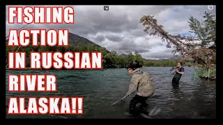 Sockeye Salmon Fishing in Alaska (Catch and Cook!) | Russian River | Seward Snagging