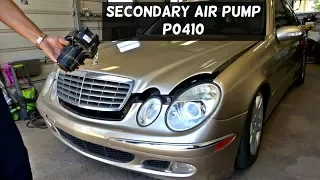 HOW TO REMOVE AND REPLACE THE SECONDARY AIR PUMP ON MERCEDES W211 P0410 CODE FIX