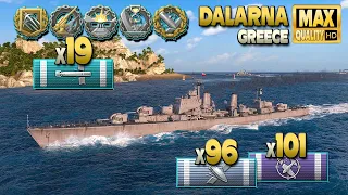 Destroyer Dalarna: Last man standing on map Greece - World of Warships