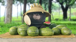 Watermelons are smiles of Summer | Bamboo Panda | Short Animation | 熊猫班卜#funny #panda #パンダ #summer