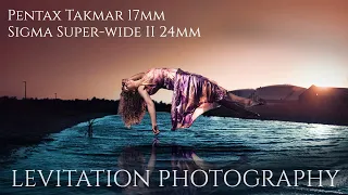 How to shoot levitation photography with vintage lenses. Pentax Takumar 17mm, Sigma super-wide II.