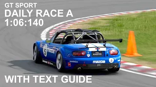 GT Sport - Daily Race Tsukuba - Mazda MX-5 Roadster Guide (read Description)