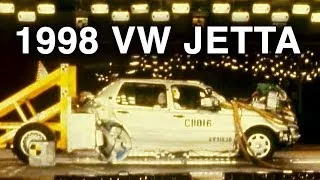 1998 VW Jetta / Vento | Rear Crash Test (70% Overlap) by NHTSA | CrashNet1
