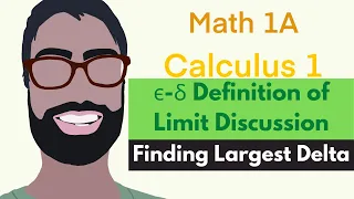 2.4 Epsilon Delta Def. of Limit | Discussion Video 1 - Finding Largest Delta || Calculus 1