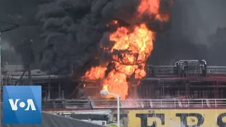 Huge Tanker Blast Sparks Fire Injuring 18 in South Korea