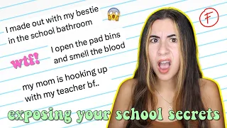 reading your JUICY school secrets (so nasty!!) | Just Sharon