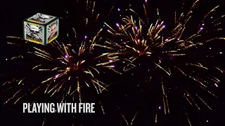 Playing with Fire 500g Firework from World Class - 30 Shots - 3D Label - Neon Colors