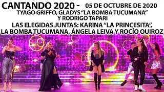 Cantando 2020 - Programa 05/10/20 - Gladys "La Bomba", Tyago Griffo y "Las elegidas de #Cantando"