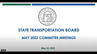 May 2022 State Board Committee Meeting