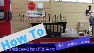 How to Delete ET remote from ET RX1 RC 434 Receiver