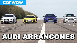 Audi Mega Arrancones: R8 v RS6 v RS3 v S1 v RS2 v Ducati