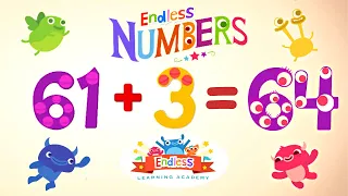 Endless Numbers 64 | Learn Number Sixty-four | Fun Learning for Kids