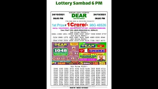 TODAY EVENING NAGALAND LOTTERY VIDEOS LIVE 06:00 pm Dhankesari lottery sambad Date 24/10/2021