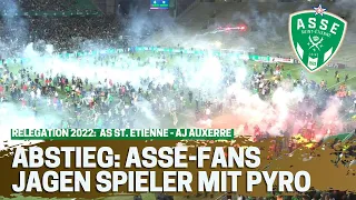 Nach Abstieg: AS St. Etienne Fans jagen Spieler mit Pyro in die Kabine (29.05.2022)