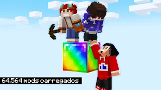 1 BLOCO, SÓ QUE EU INSTALEI TODOS OS MODS DO MINECRAFT