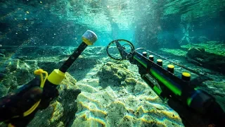 Metal Detecting Underwater for Buried Treasure While Scuba Diving! (Found Money & Diamonds)