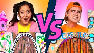 Ellie Vs Jimmy Box Fort Battle | Ellie Sparkles | WildBrain Live Action