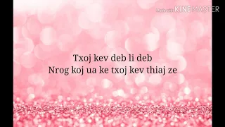 Nyob Tsis Tau Yog Tsis Muaj Koj - Mim Yaj (lyric)