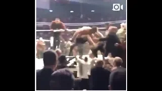McGregor vs Khabib / aftermath fight / khabib jumped into the crowd / UFC 229