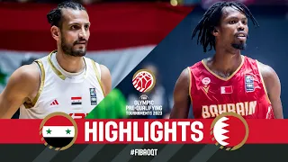 Syria 🇸🇾 v Bahrain 🇧🇭 | Basketball Game Highlights | FIBA Olympic Pre-Qualif Tournament 2023 Syria