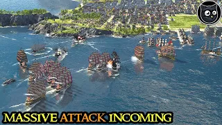 HEAVY ATTACK - We Lost ALL ISLANDS - Anno 1800 MEGACITY SURVIVAL - 3 V 1 & Fully Modded || Part 16