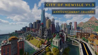 City of Newisle v1.3 | Announcement Trailer | Minecraft Modern City Map